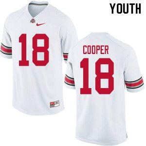 NCAA Ohio State Buckeyes Youth #18 Jonathon Cooper White Nike Football College Jersey XGE6445LO